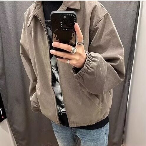 美式复古短款外套男女同款秋冬潮牌高级感痞帅棒球服夹克,男装夹克,星座506A