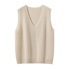 2025年秋季单股套头马甲时尚百搭休闲，女装马甲，朝思纯山羊绒