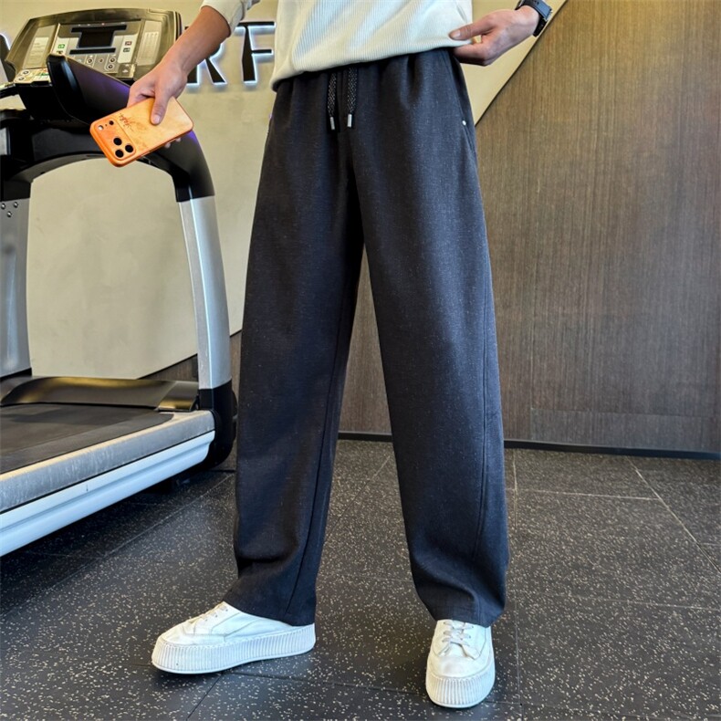 B340K5678P6898店主风小伙风痞帅新款铆钉设计棉麻休闲裤，男装休闲裤，电商B340