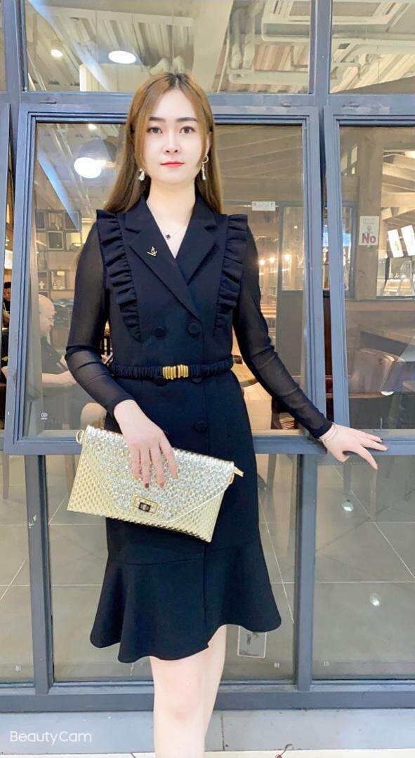 秋冬打底连衣裙，女装连衣裙，依伊贝尔 红彬缘