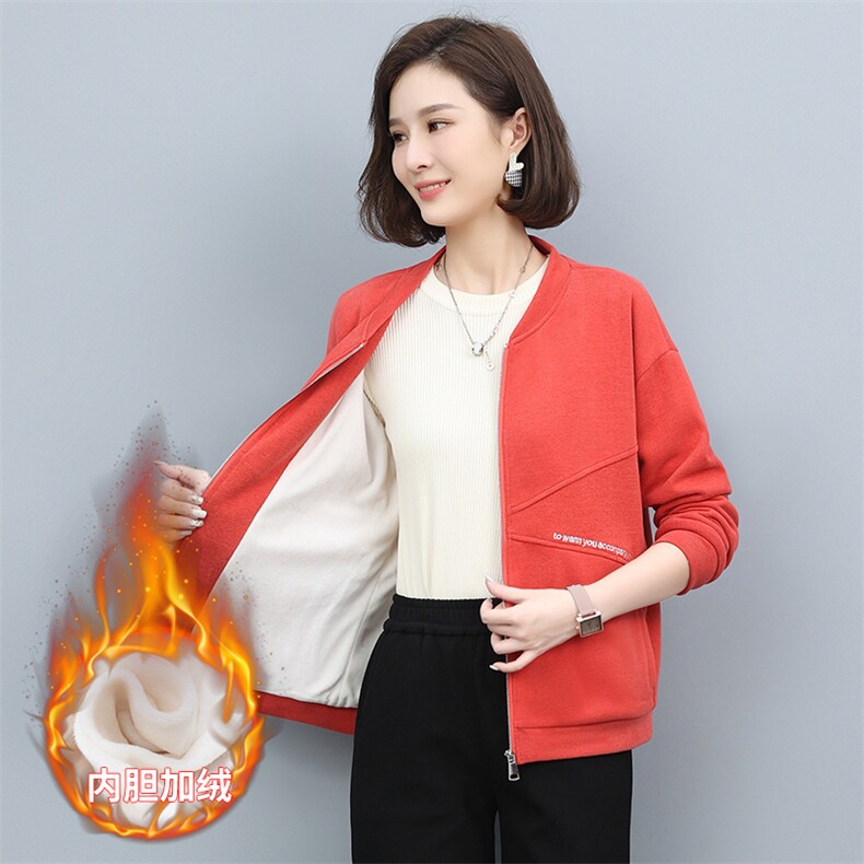 长期现货，加绒新款潮短外套女士韩版宽松百搭休闲气质刺绣女棉,女装短外套,涵誉