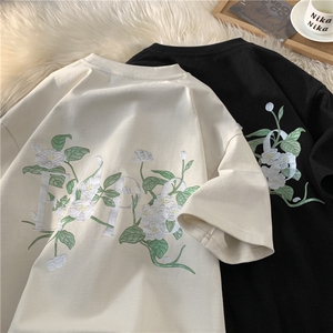 现货 重磅纯棉美式大版型宽松短袖T恤T120-P28-控48图片