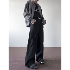 港风cleanfit解构休闲裤西裤微喇长裤A014-DY25017-P60控88，男装西裤，电商A014