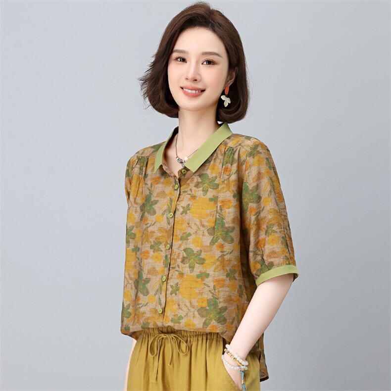 2025年夏装新款潮衬衫宽松显瘦韩版气质百搭衬衣女减龄,女装衬衫,独衣靓