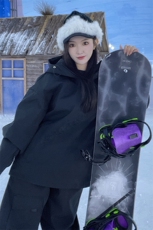 冬新港风户外两件套滑雪服套装防风防水情侣款保暖外套TZ033-P220，男装休闲套装，电商A001-1