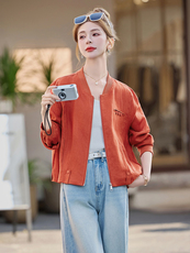 条纹拼接假两件衬衫薄外套女2025春夏新款宽松休闲百搭防晒衣上衣，女装衬衫，余墨