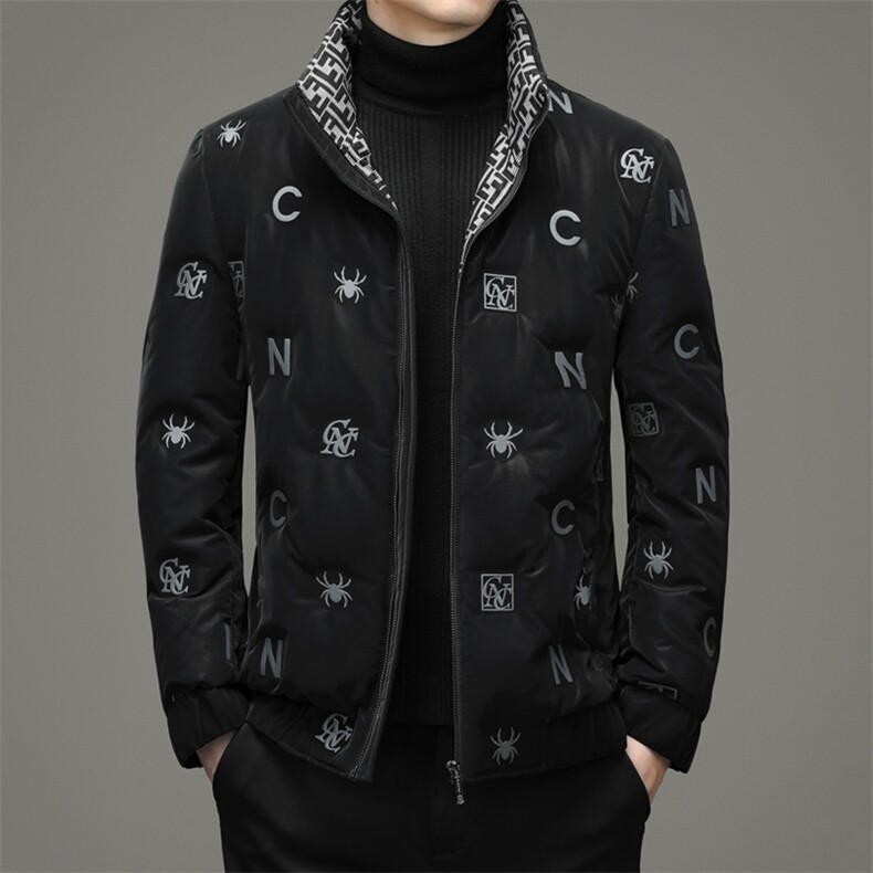 2023冬季新款90%白鸭绒青年休闲保暖羽绒服立领外套ZL11678-P245，男装羽绒服，星座1105-3