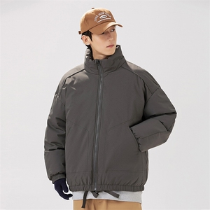 现货冬季美式休闲加厚雪山外套夹克立领纯色三防户外工装棉服图片