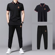 2023年夏款潮流休闲时尚男士运动套装P145，男装休闲套装，电商D223-1