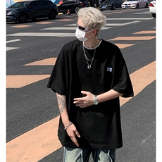 8XL-M重磅！特大码T潮牌上衣男中性华夫格短袖T恤DX304P25控39，男装T恤，电商D206-1