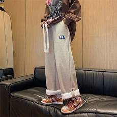 K40-P38日系宽松型华夫格羊羔毛休闲裤，男装休闲裤，星座1501-1