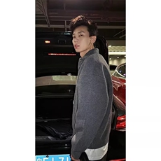 潮牌慵懒风针织衫男美式百搭翻领情侣毛衣线衣外套513AMY2662P53，男装针织衫/毛衣，星座513A
