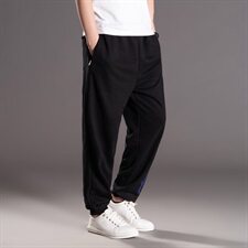 新款男士运动裤宽松弹力潮款休闲裤阔腿缩口裤加肥大码5965款，男装休闲裤，星座802