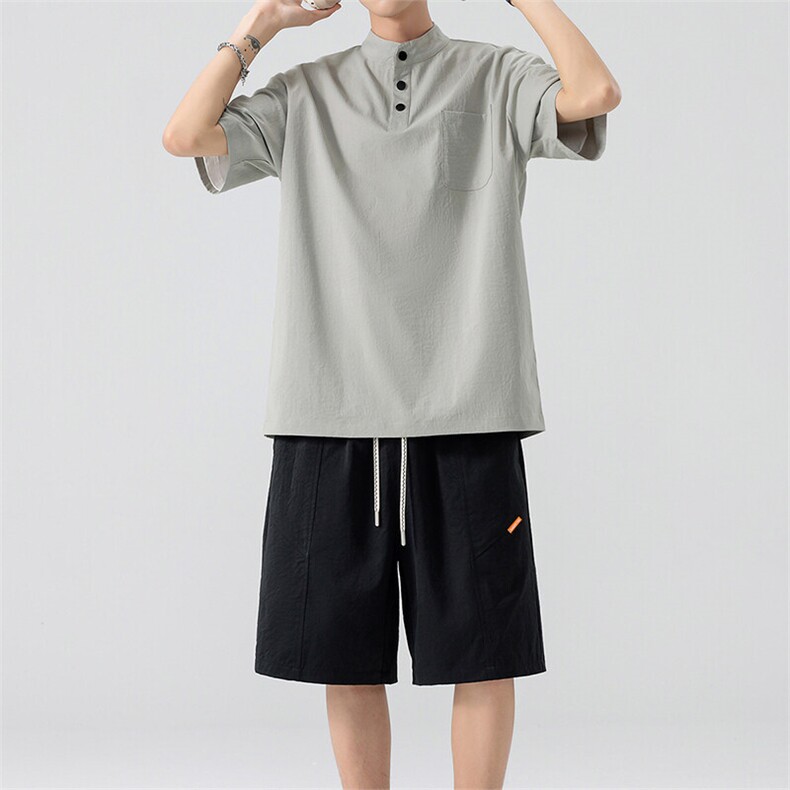 32502-P66大码控108大码夏季男士休闲套装,男装休闲套装,星座209