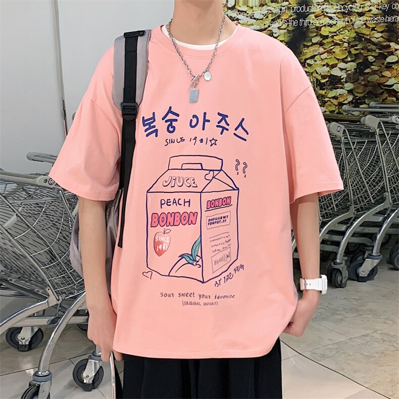 ！200G高品质！2022男士宽松纯棉短袖T恤情侣体恤衫T2205P25,男装T恤,电商B220
