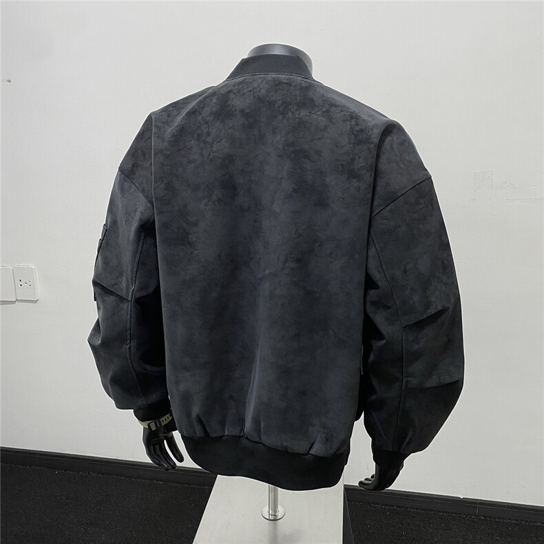美式高阶秋冬PU棒球服夹克痞帅百搭情侣外套J562505TP75,男装夹克,电商A247