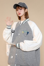 秋装新品潮韩版夹克棒球服男女2023中性风简约刺绣外套8013-P95，男装夹克，电商A441-1