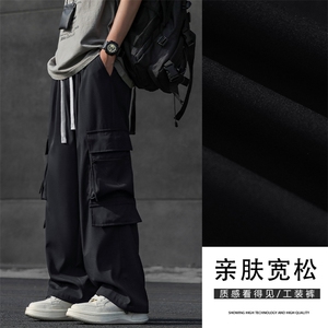 黑色工装裤甄选优质面料亲肤休闲直筒质感冲锋长裤 K1230-特批35图片