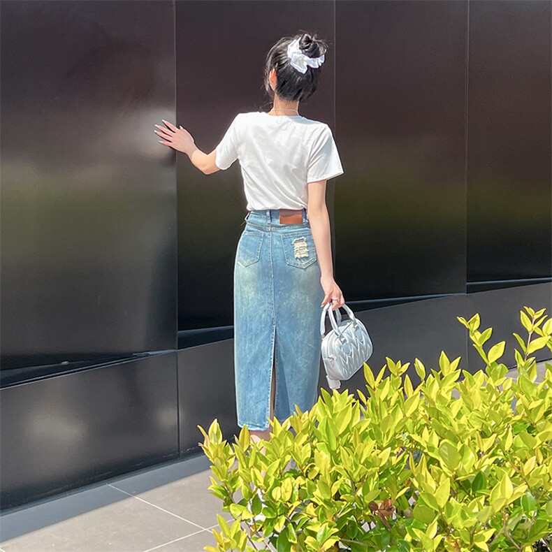 新款牛仔裙套装夏季两件套显瘦时尚潮流女装,女装套装/套裙,凯芙莉服饰