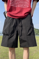 供视频~双层大口袋工装短裤防水面料A454特P35控55，男装牛仔裤，电商A309