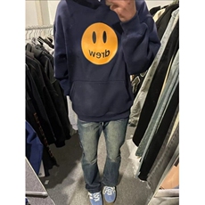 高质量比伯drewHouse笑脸连帽卫衣宽松情侣时尚帽衫卫衣WC464，男装卫衣，星座1116A（原606A-3）