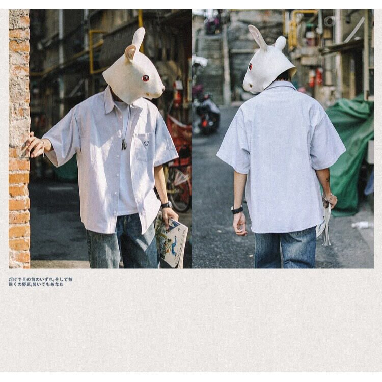潮牌防晒日系条纹短袖衬衫男2025夏季情侣半袖衬衣外套,男装防晒衣,星座506A