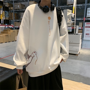 S6013-P35 春季圆领卫衣男大码韩版宽松长袖外套男图片