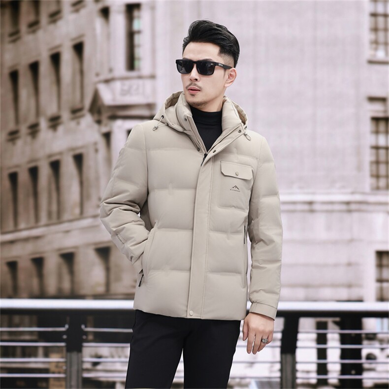 主推中年90绒轻薄羽绒服外套男士秋冬拆卸帽时尚休闲羽绒服夹克,男装夹克,钱塘723