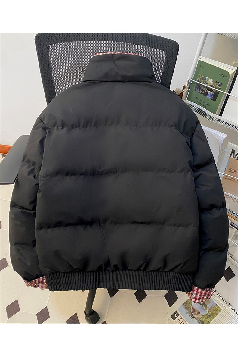 冬季新品得物美式潮流高品质格子加绒加厚棉衣外套棉服MY5566-P88,男装棉衣,星座610B-1