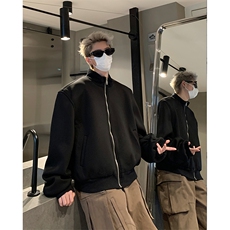 517A-8-W9291-P88秋季新款重磅50棉垫肩基础款开衫卫衣cleanfit，男装卫衣，星座517A-8（原B282）