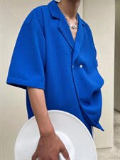 夏季短袖衬衫华夫格休闲衬衣C617P36，男装衬衫，星座1116-2
