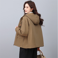2023冬装新款宽松加棉外套连帽棉衣，女装棉衣/棉服，小林双子