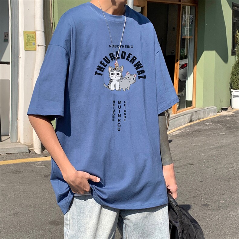 DX17160-P20纯棉短袖t恤男大码半袖打底衫宽松体恤衫港风,男装T恤,电商A040