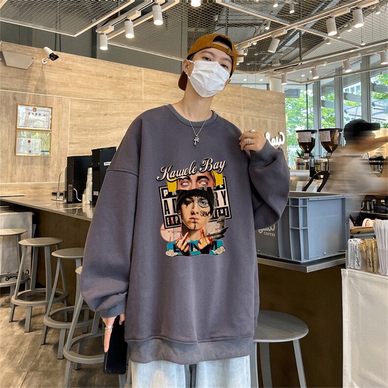 特P25控48秋冬新款男士圆领卫衣宽松休闲日常百搭上衣WQ2445,男装卫衣,电商B370