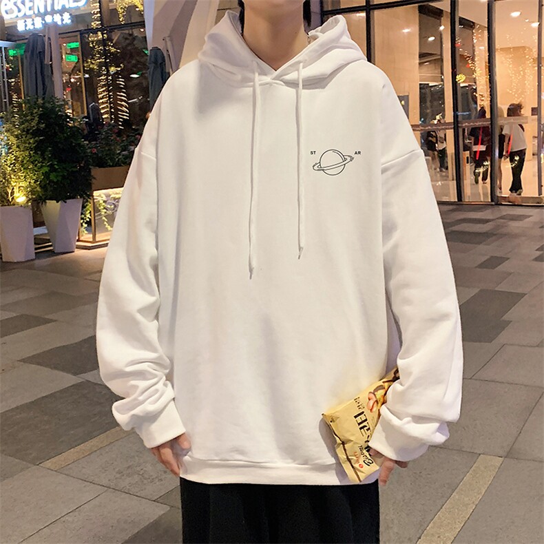 WY2238-P35纯棉连帽卫衣男大码运动帽衫宽松薄外套男,男装卫衣,电商A040
