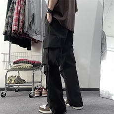 工装裤美式高街直筒裤宽松阔腿裤男女生情侣休闲长裤子D0244-p38，男装工装外套，星座1008