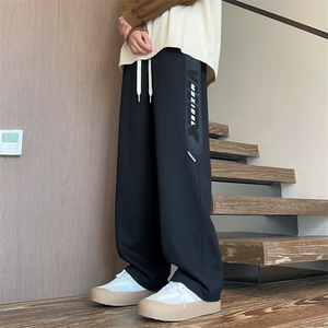 休闲裤男款卫裤潮牌宽松直筒裤子男时尚帅气青少年长裤K509-P40图片