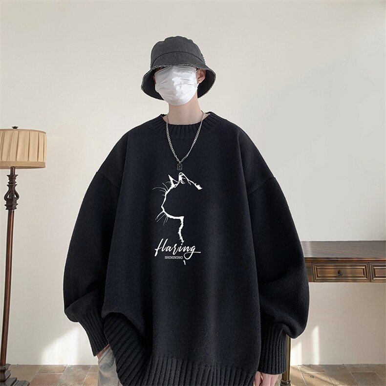 半高领毛衣男士大码针织衫男毛线衣男M18344-P45加绒款-P65,男装针织衫/毛衣,电商A040