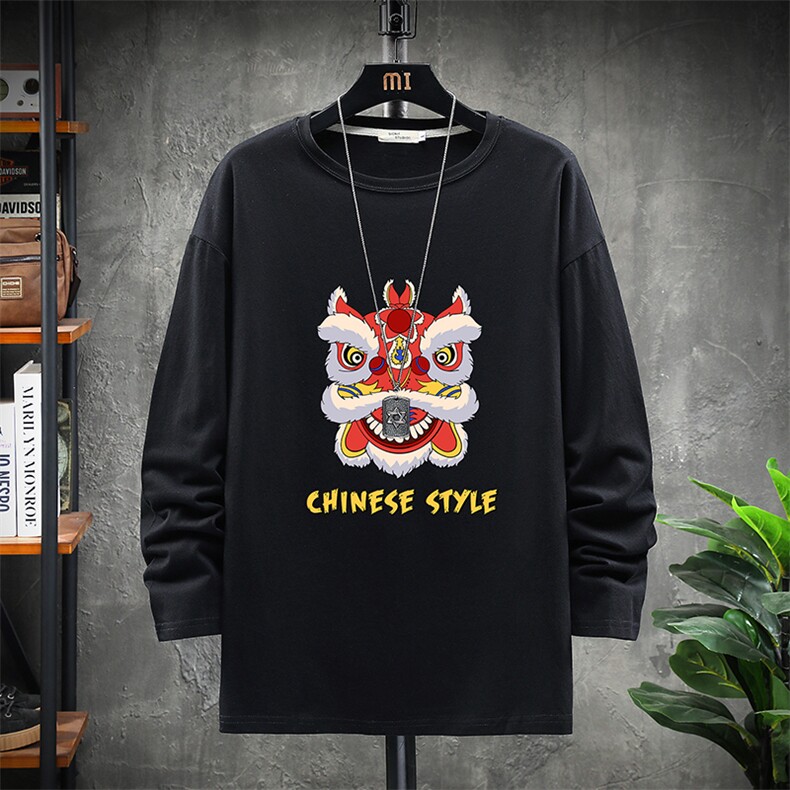 TX3185-P25 纯长袖t恤男大码圆领打底衫体恤 展架图片