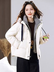 2025年冬季时尚简约显瘦棉服现货，女装棉衣/棉服，婷思杰（原婷想服饰）