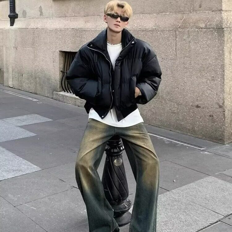 韩系新款短款面包服棉袄冬季宽松保暖百搭男女棉服MF193-P95,男装棉衣,星座412-3