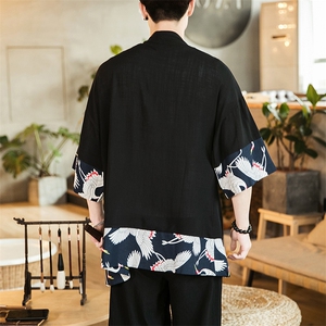 夏季 大码风汉服仙气薄款和服防晒衫披风复古道袍潮 F10/P65图片