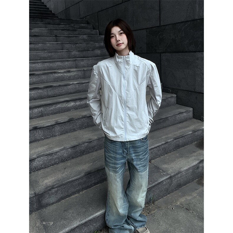 春夏款高品质冰感速干防晒服休闲户外运动外套透气弹力机能风夹克，男装防晒衣，电商A486