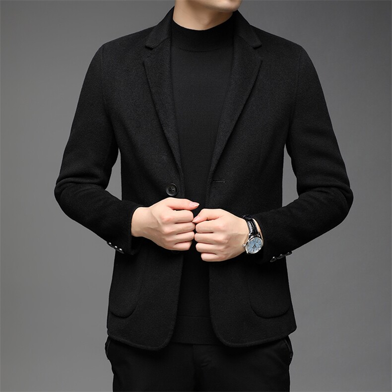 YL19002秋冬季2021男士毛呢大衣双面尼羊毛呢子休闲西服P240,男装毛呢大衣,电商B360