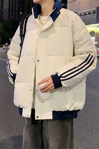 ！2025秋冬新款男士立领撞色棉衣百搭棉服外套MY200特P75图片
