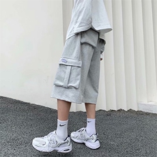 工装短裤男潮牌夏季ins韩版宽松休闲裤七分运动裤1008-DK6655-p28，男装休闲裤，星座1008