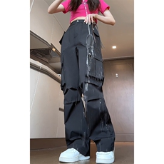 特批P40无差价秋季户外防泼水冲锋裤男美式机能工装阔腿长裤K1449，男装休闲裤，电商A001