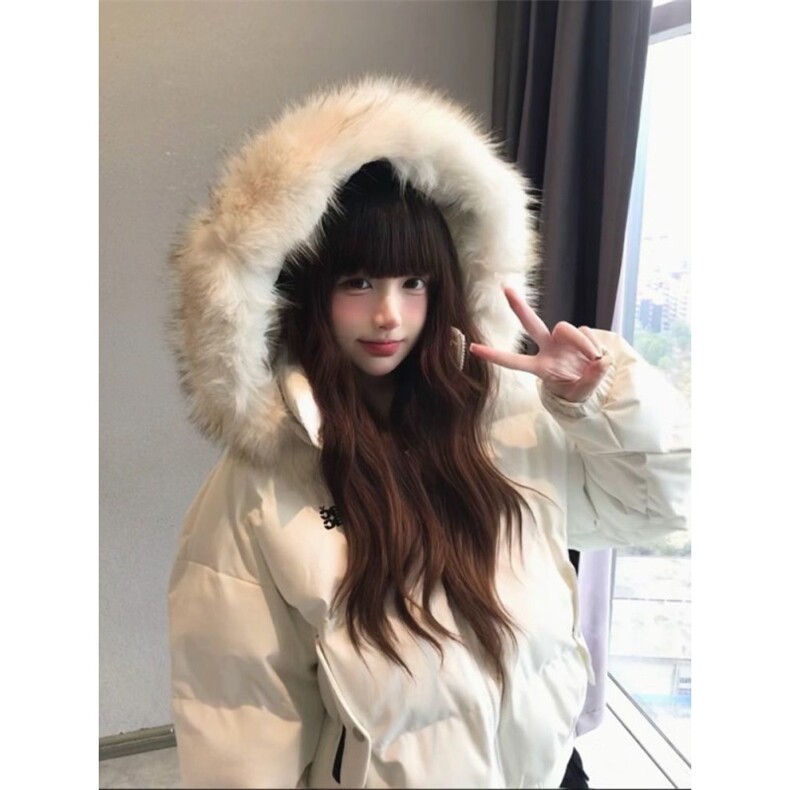 DD05-p95毛领连帽派克棉服,男装棉衣,电商B323A
