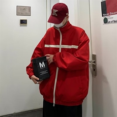 美式飞行员夹克棒球服男秋季港风双面穿潮J7012P63，男装夹克，星座1116-2