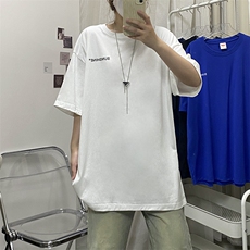 T06常年款男士休闲字母印花T恤衫外套圆领半袖五分袖TEE男女中性，男装T恤，星座115A(原星座507）